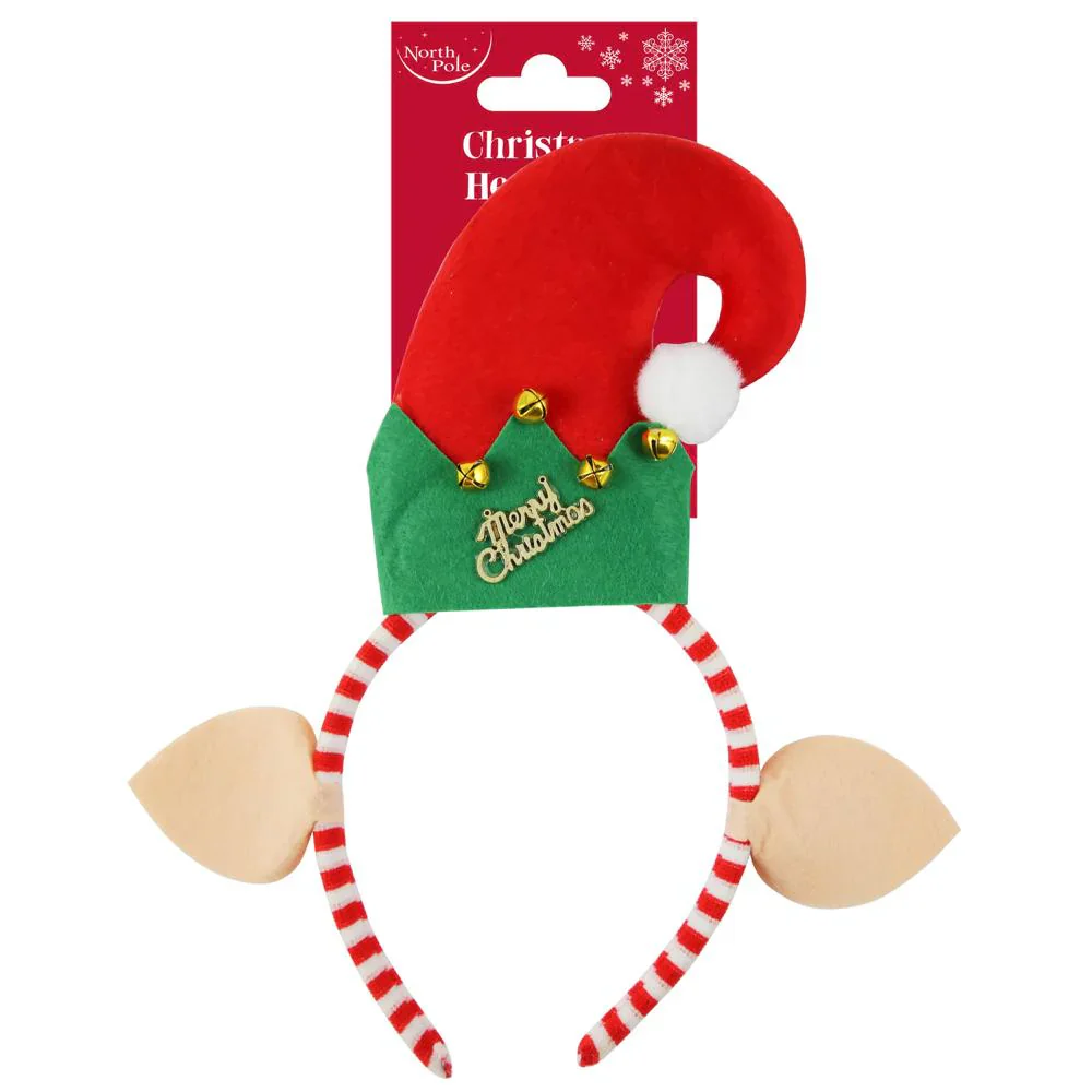 Children's Elf Head Bopper Christmas Headband Party Hat, Ages 3+ - Image 2