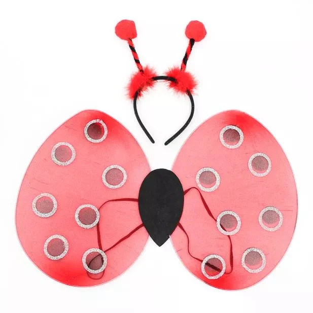 Children's Ladybird Wings and Feelers Dress Up Costume Set
