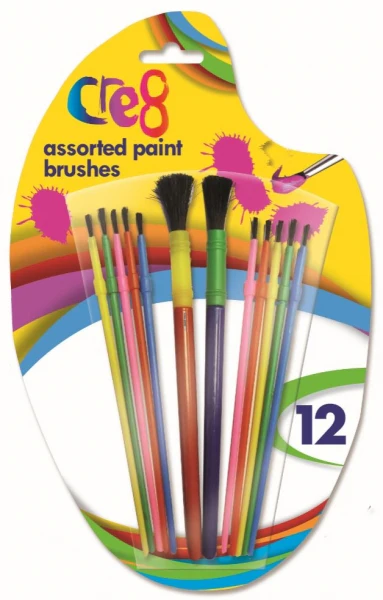 Children's Paint Brush Set (Pack of 12)