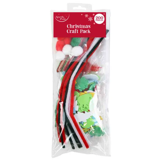 Christmas Craft Pack, 200+ Pieces, Ages 4+