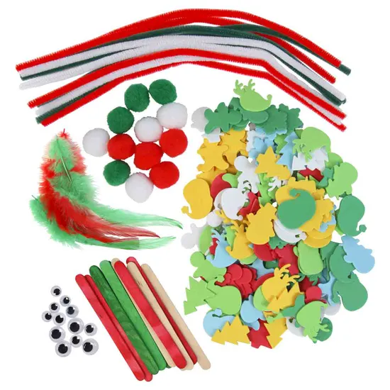 Christmas Craft Pack, 200+ Pieces, Ages 4+ - Image 2