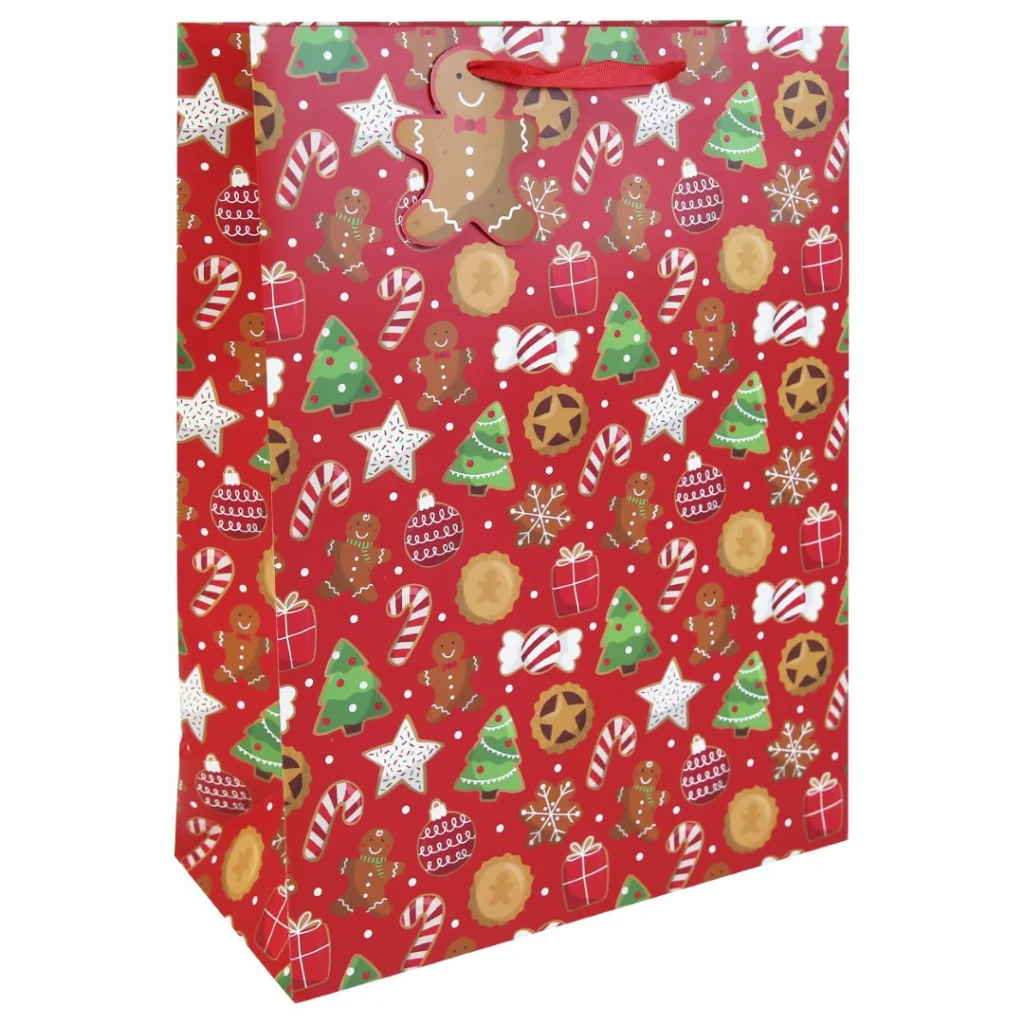 Christmas Gingerbread man X-Large Paper Gift Bag
