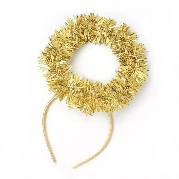 Christmas Gold Tinsel Halo