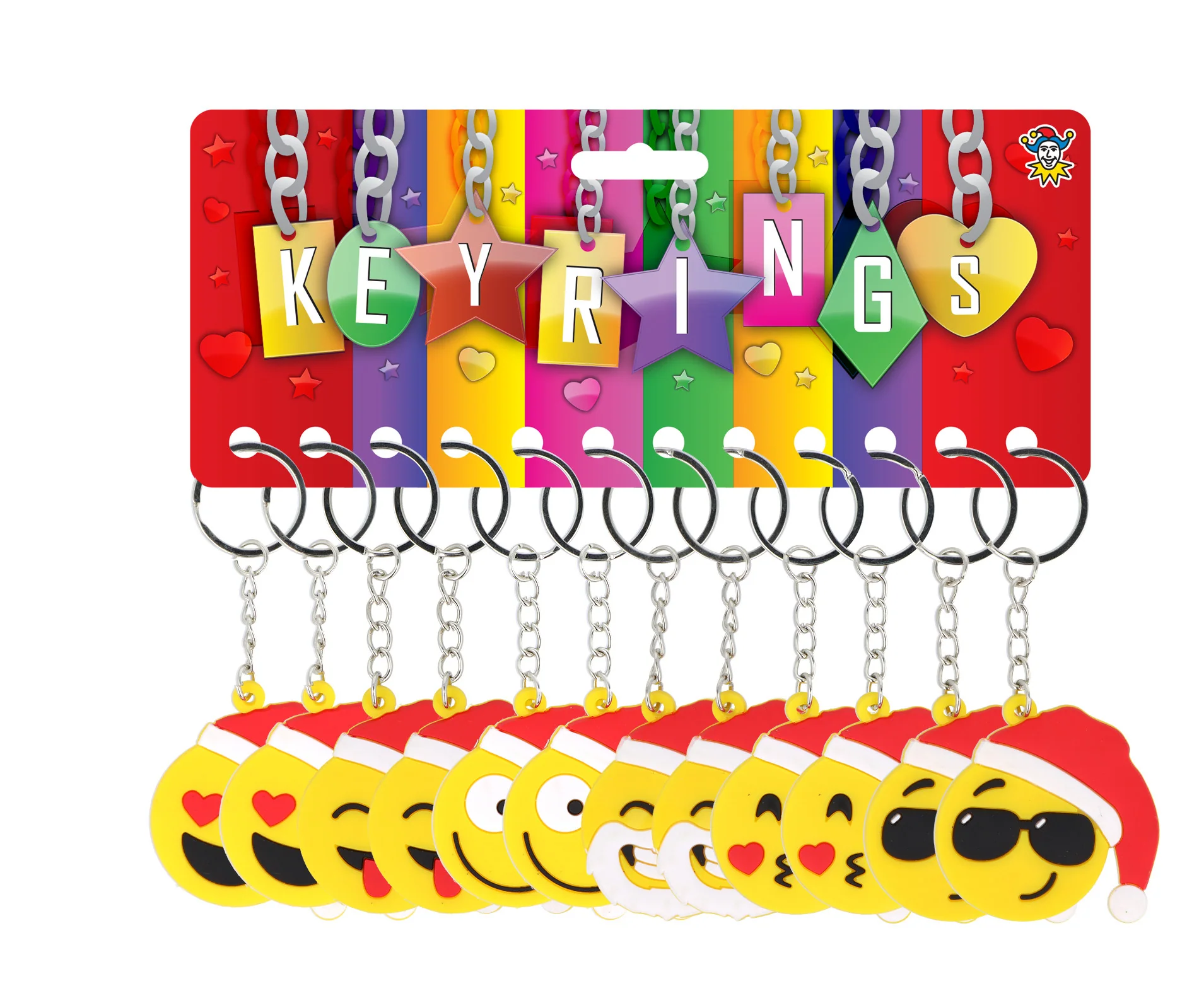Christmas Smiley Emoji Keyring - Image 2