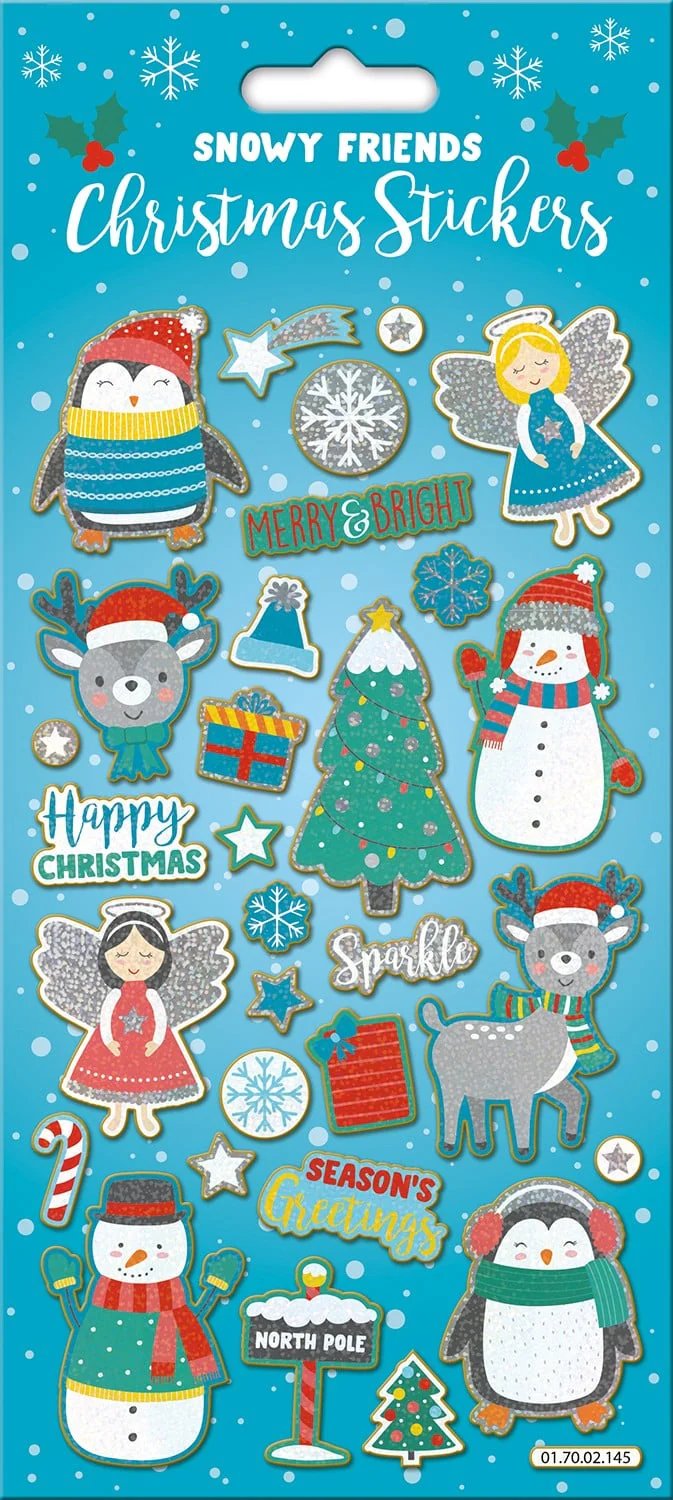 Christmas Snowy Friends Foil Stickers