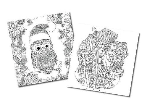 Christmas Square Adult Coloring Book - Image 2