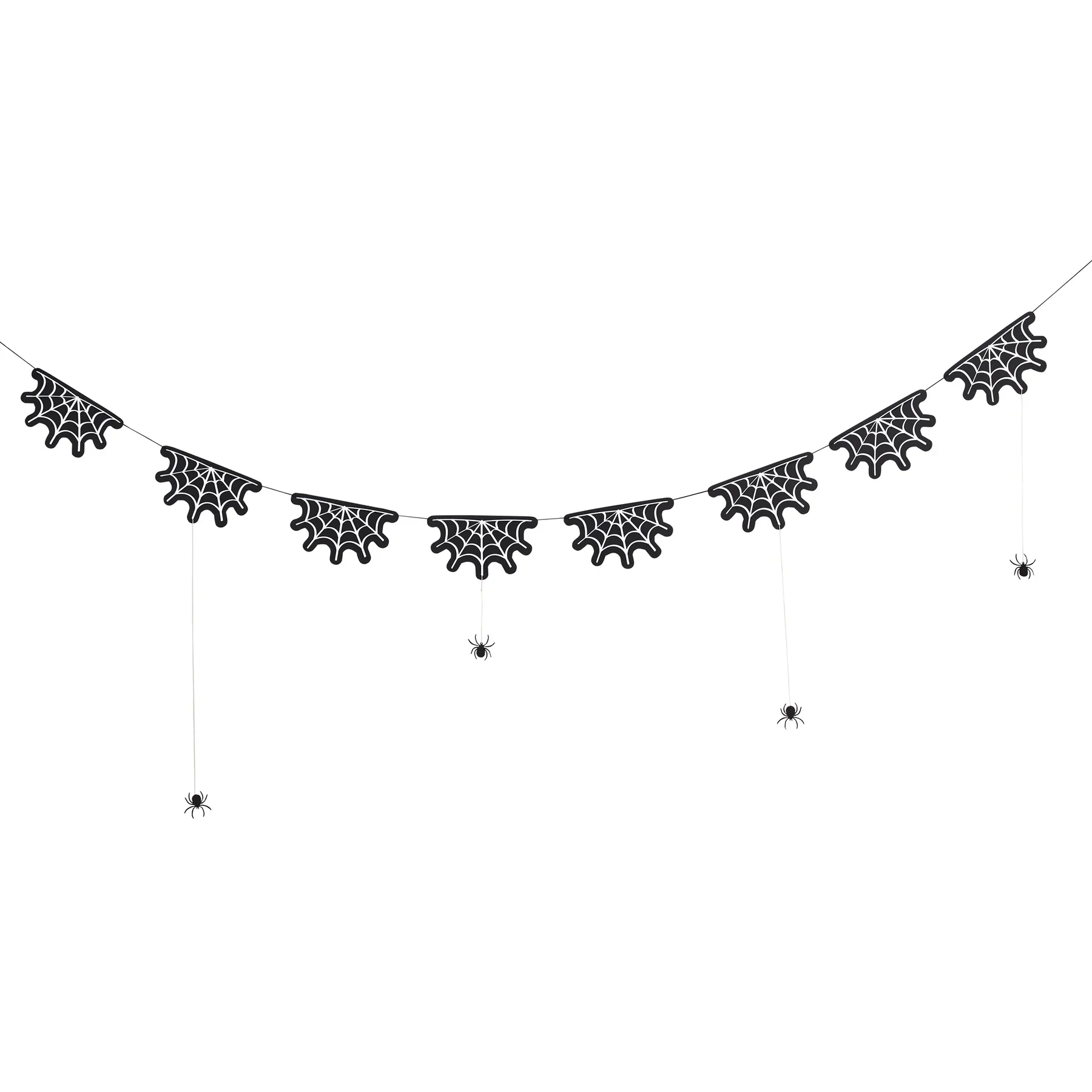 Cobweb Garland With Hanging Spiders  Halloween Party Decoration - Image 2