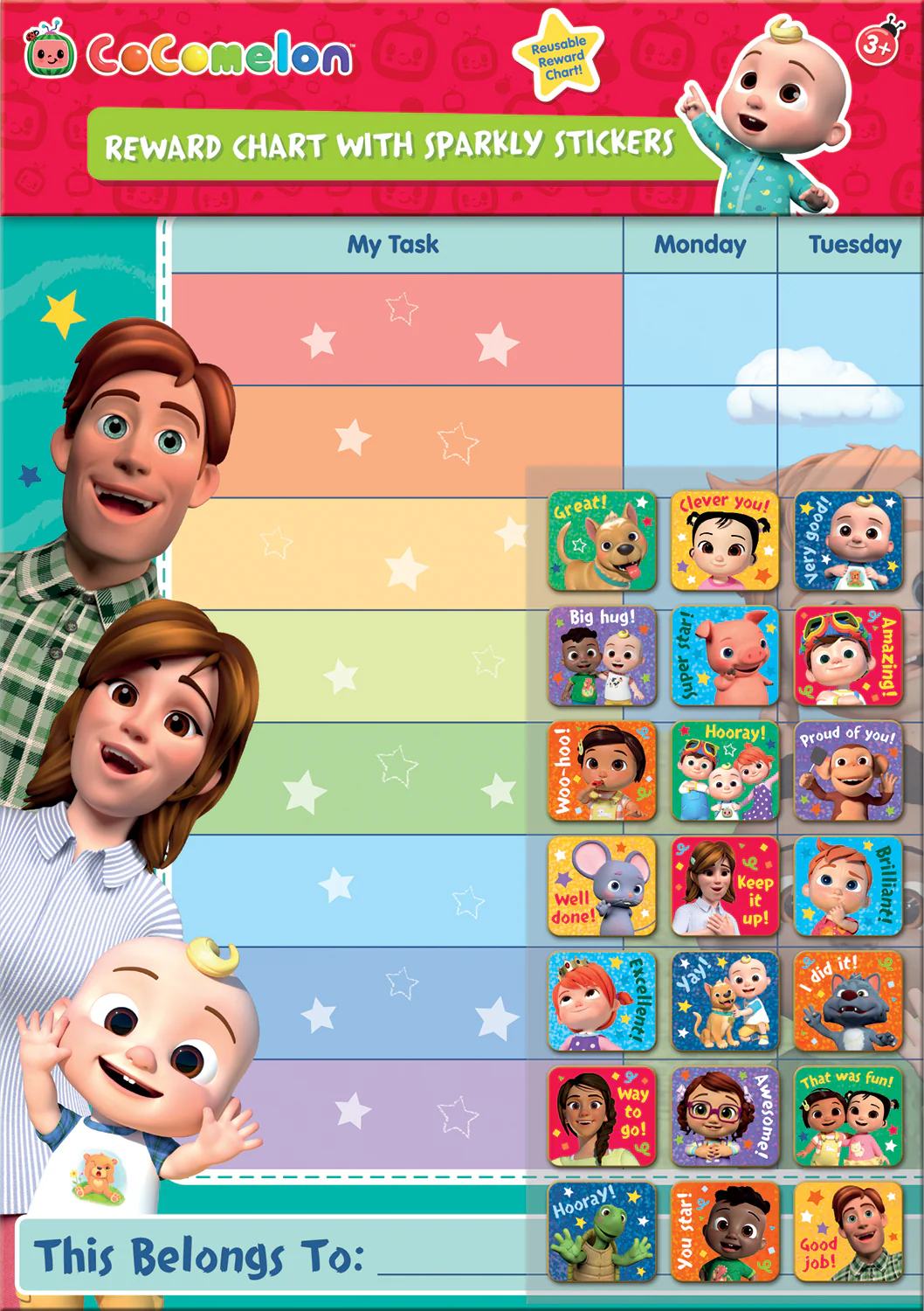 Cocomelon Reward Chart