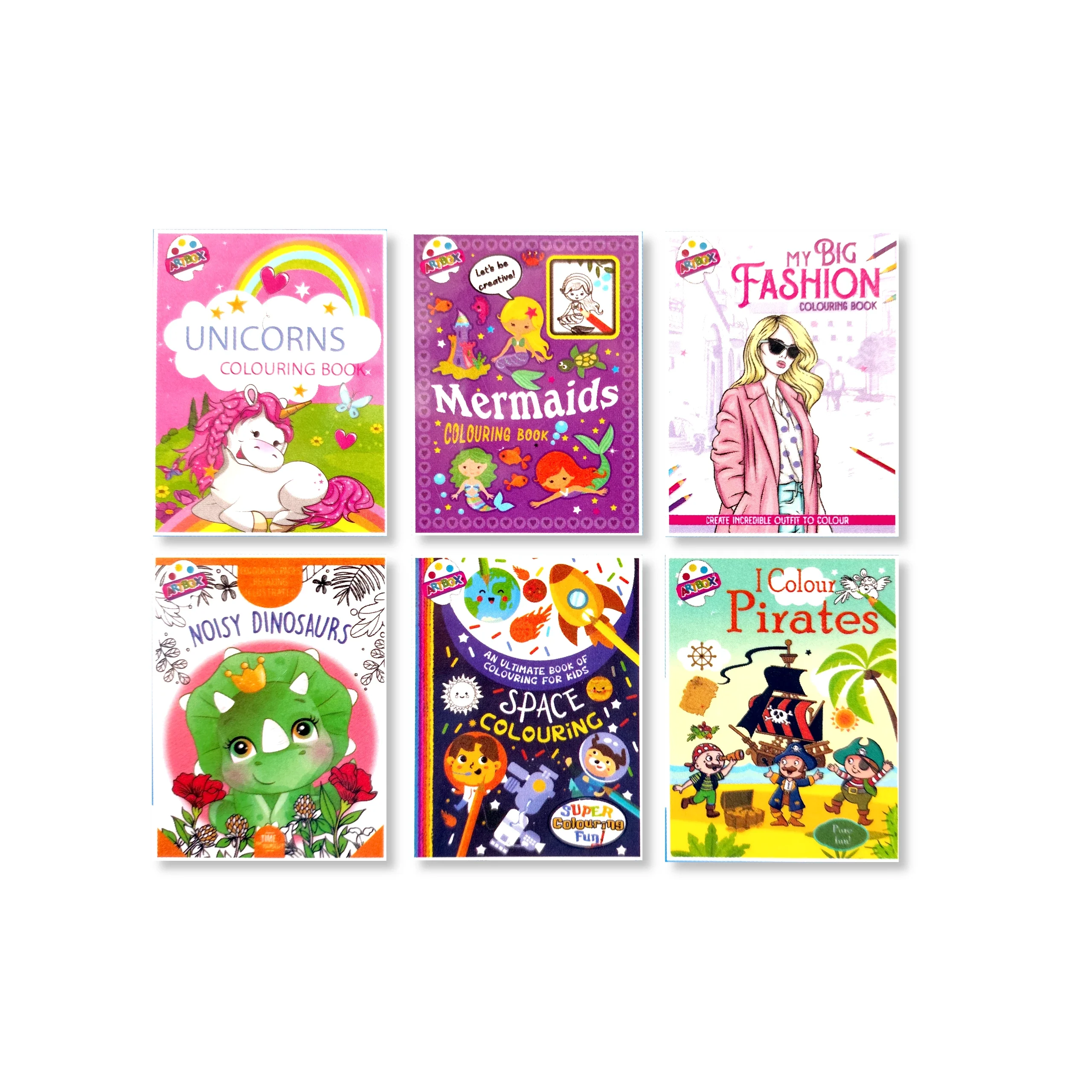 Colouring Books - 6 assorted designs