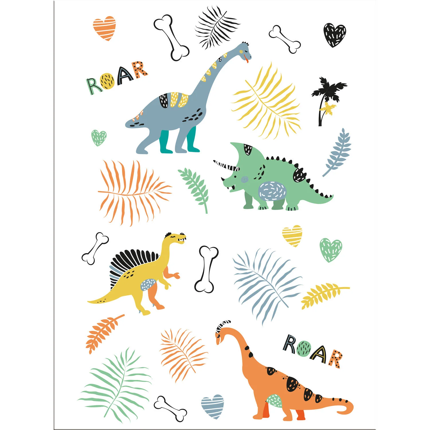 Dino Roars Dinosaur Children's Tempoarary Tattoos
