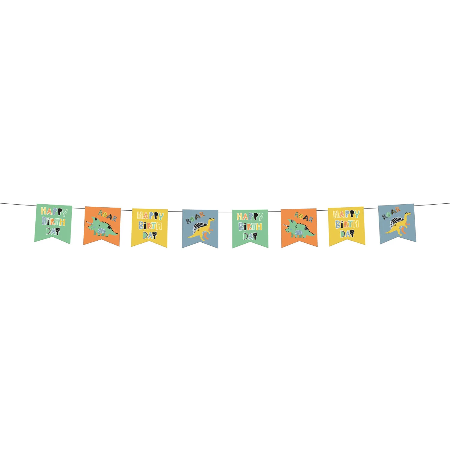 Dino Roars "Happy Birthday" Banner