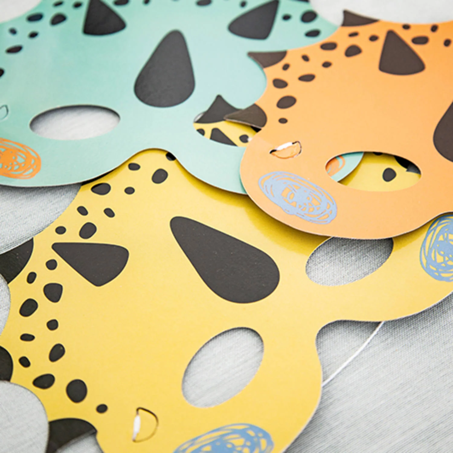 Dino Roars Kids Dinosaur Party Masks (6 pieces) - Image 2