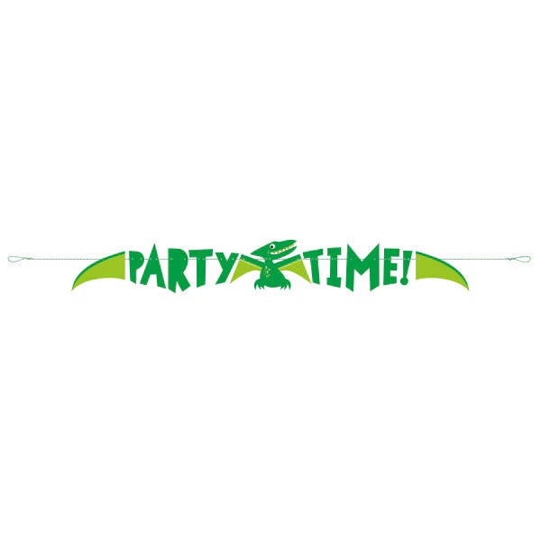 Dinosaur Birthday Party Banner Blue & Green 5ft