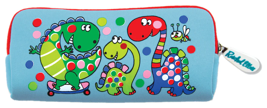 Dinosaurs Neoprene Pencil Case by Rachel Ellen Designs