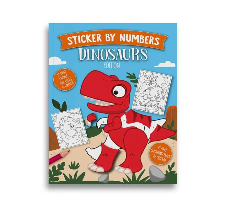 Dinosaurs Sticker By Numbers Sticker Art Book