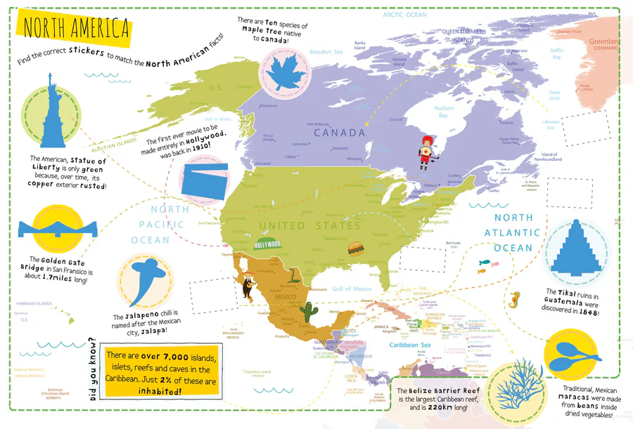 Discover The World Atlas Sticker Book - Find, Stick and Learn - Image 3
