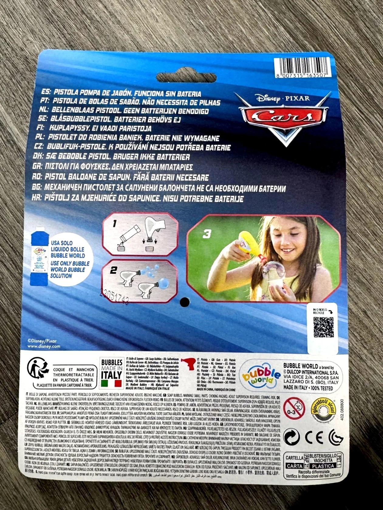 Disney Cars Bubble Gun with 60ml Bubble Tub - Image 2