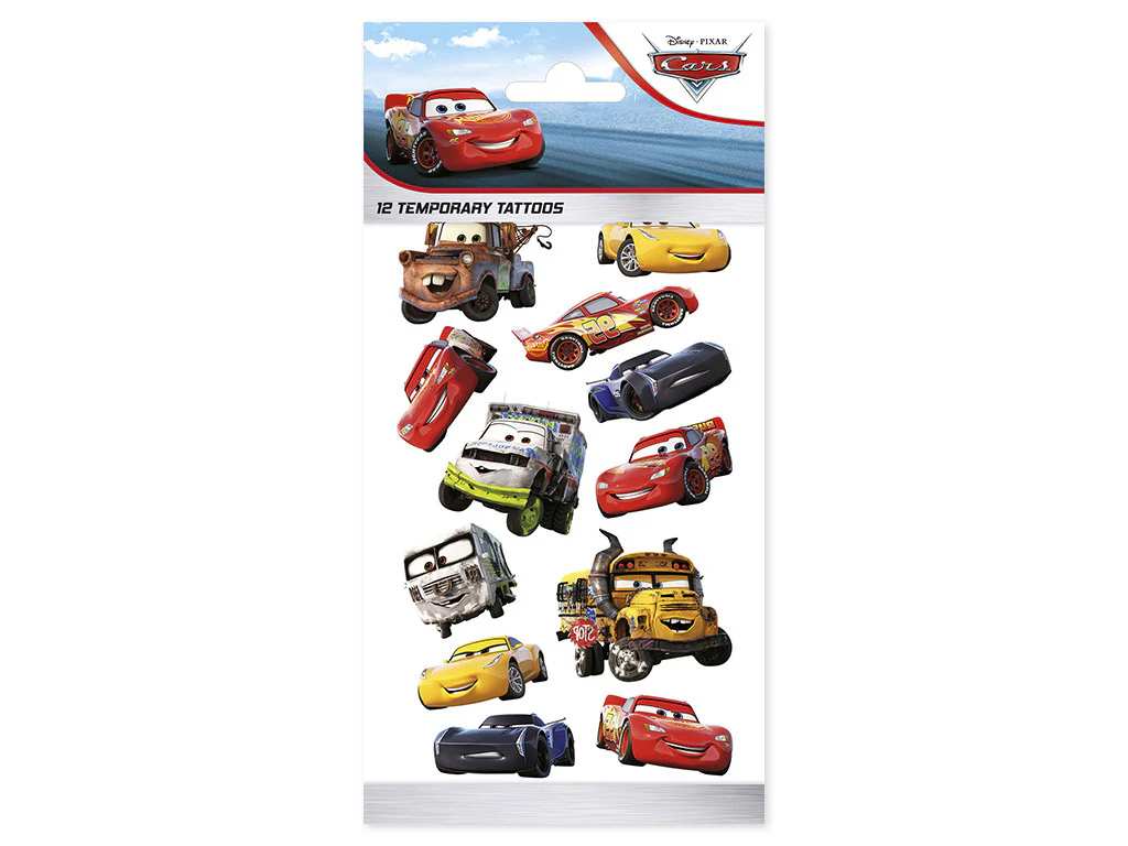 Disney Cars Children's Temporary Tattoos 100 x 200mm