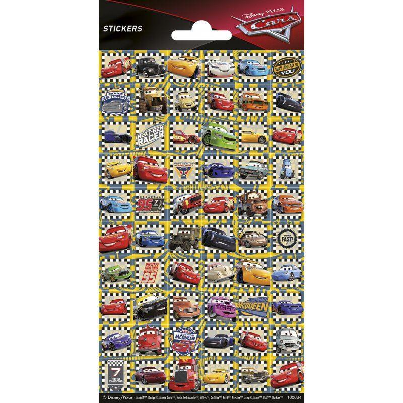 Disney Cars Sheet of 60 Mini Stickers 102 x 200mm