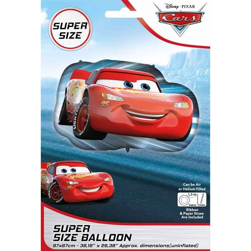 Disney Cars Super Shaped Foil Birthday Party Balloon, 97 x 67 cm - Image 2