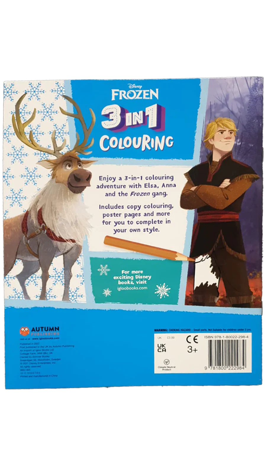 Disney Frozen 3-in-1 Colouring Book, 32 Pages - Image 3