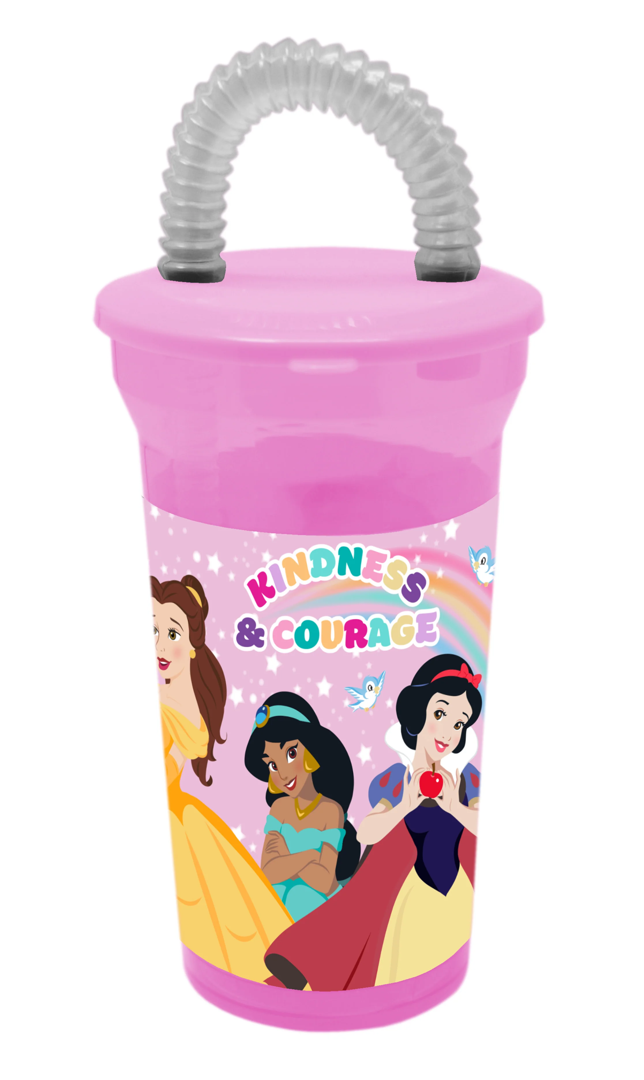 Disney Princess Tumbler Drinking Cup with Straw, 250 ml