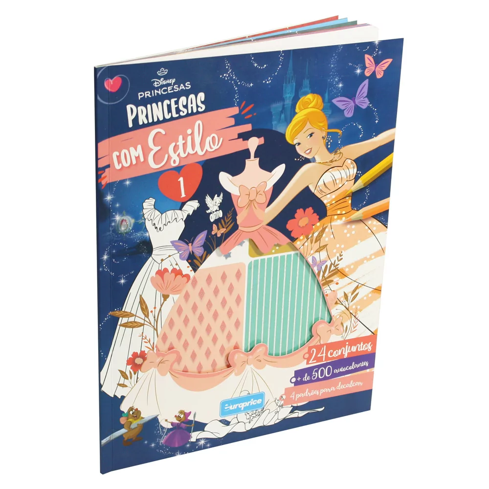 Disney Princesses with style - Decorate the Princesses Dresses Sticker & Colouring Book - Image 3