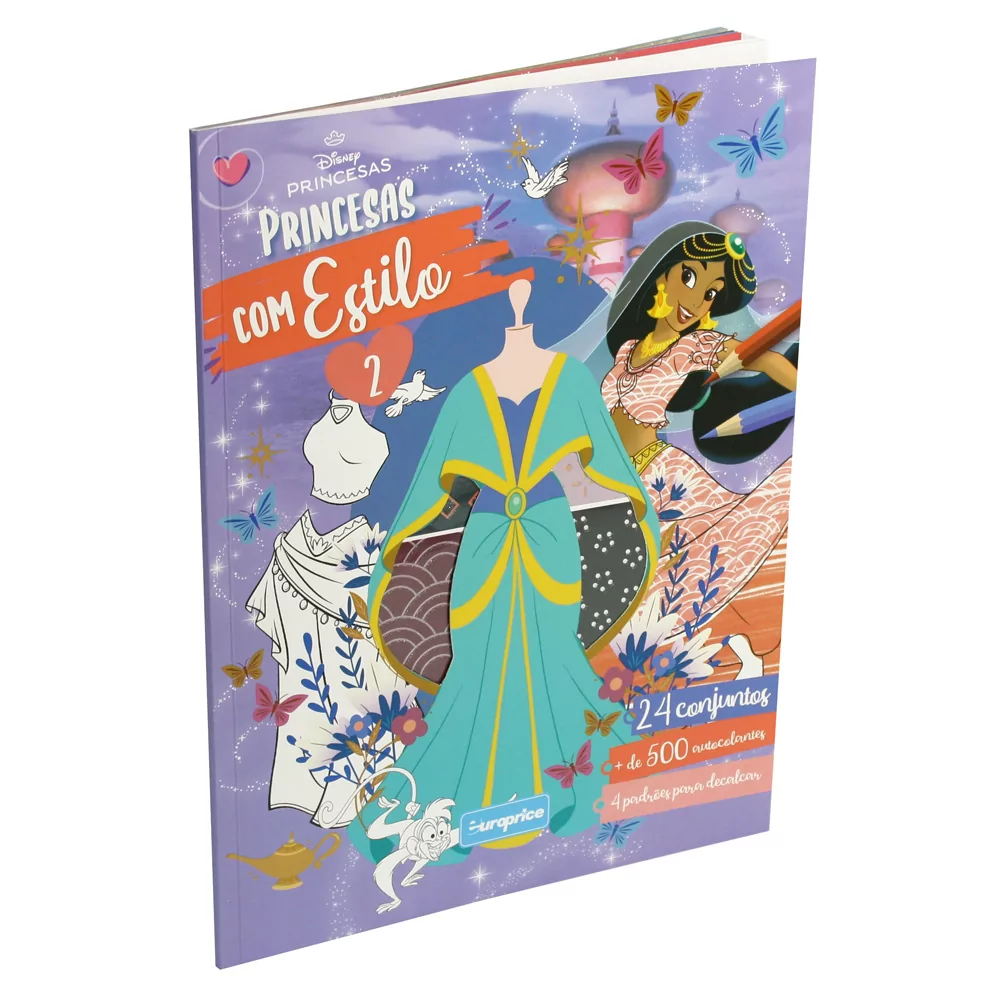 Disney Princesses with style - Decorate the Princesses Dresses Sticker & Colouring Book - Image 4