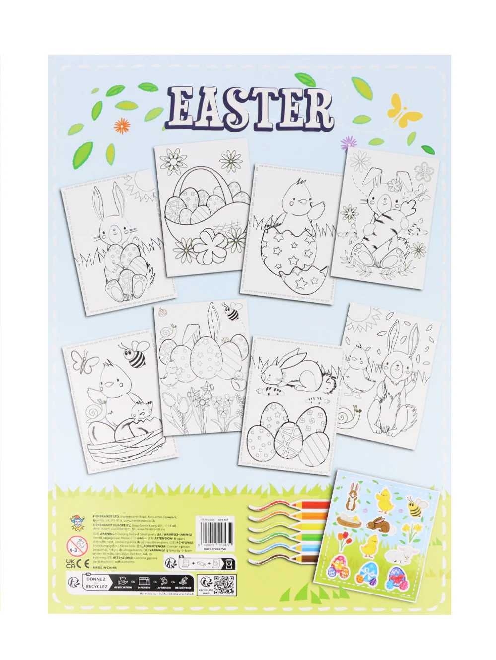 Easter Colouring Set with Stickers - Image 2
