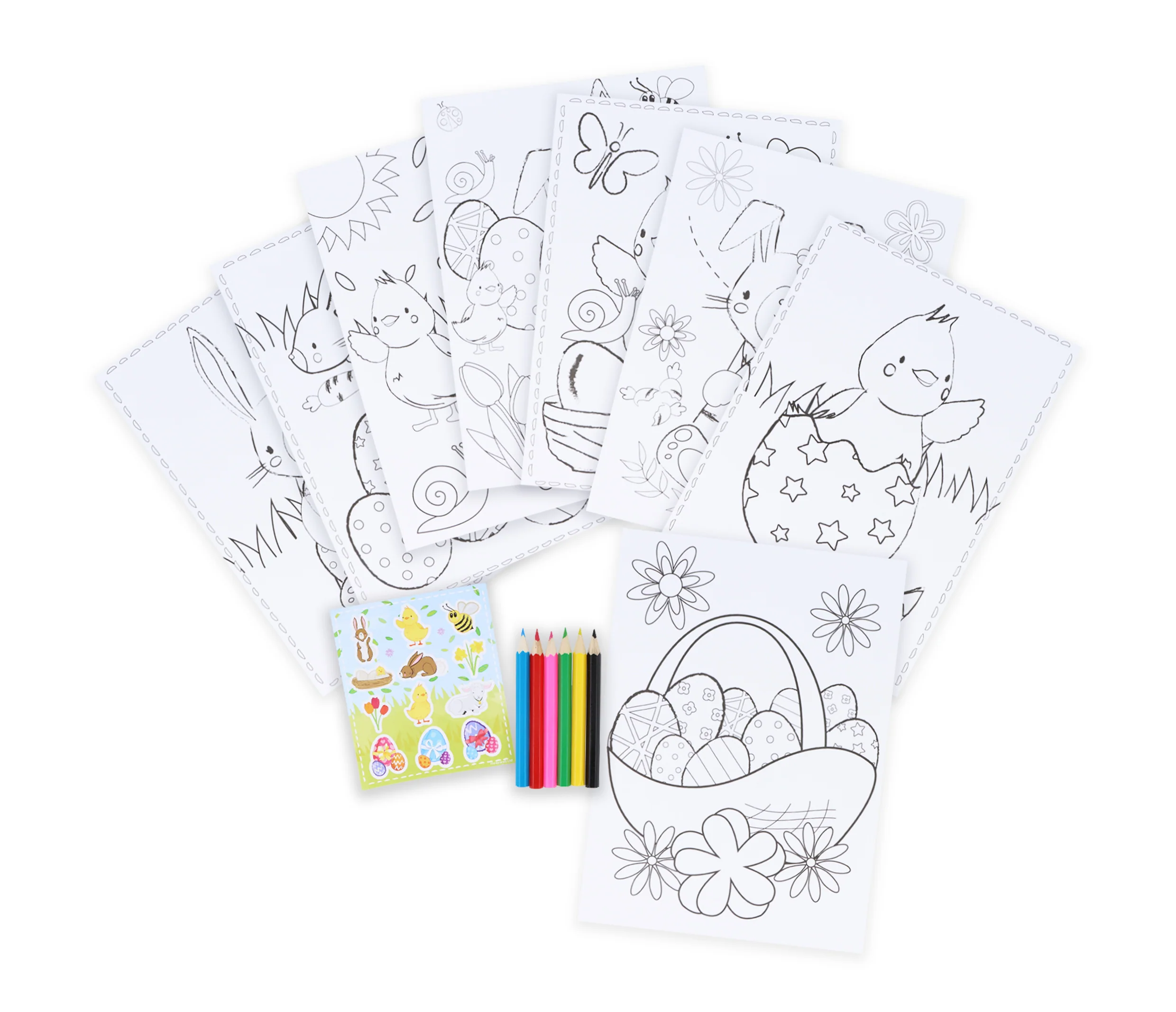 Easter Colouring Set with Stickers - Image 3