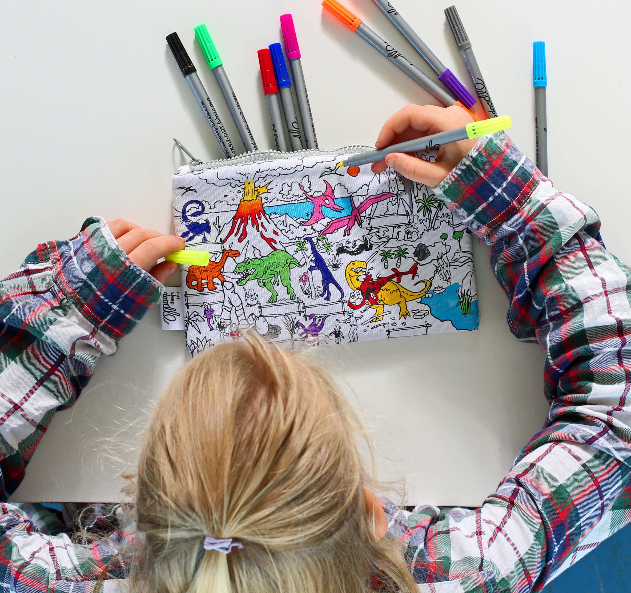 Eat Sleep Doodle's Dinosaur Colour In Pencil Case - Image 8