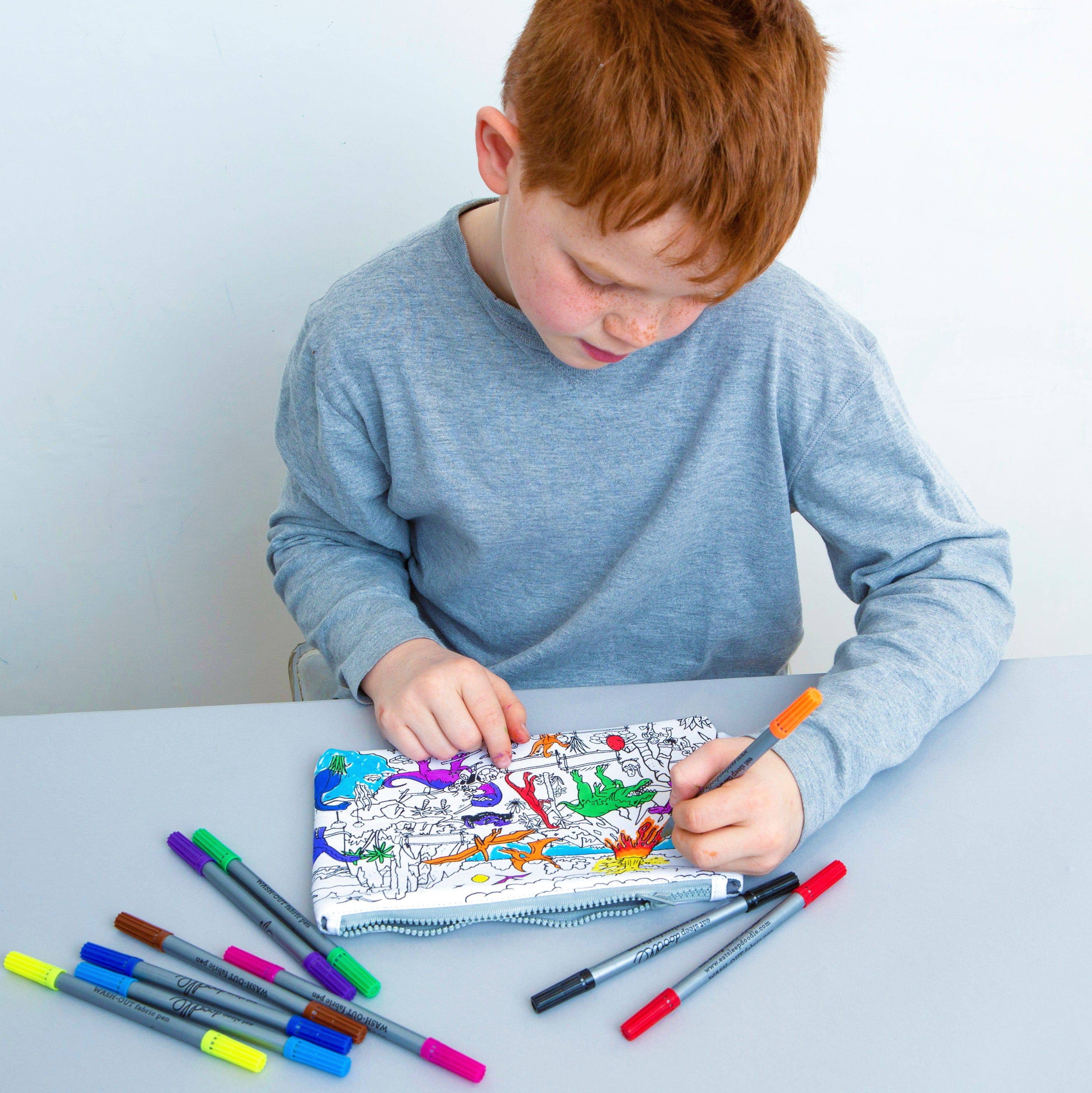 Eat Sleep Doodle's Dinosaur Colour In Pencil Case - Image 9