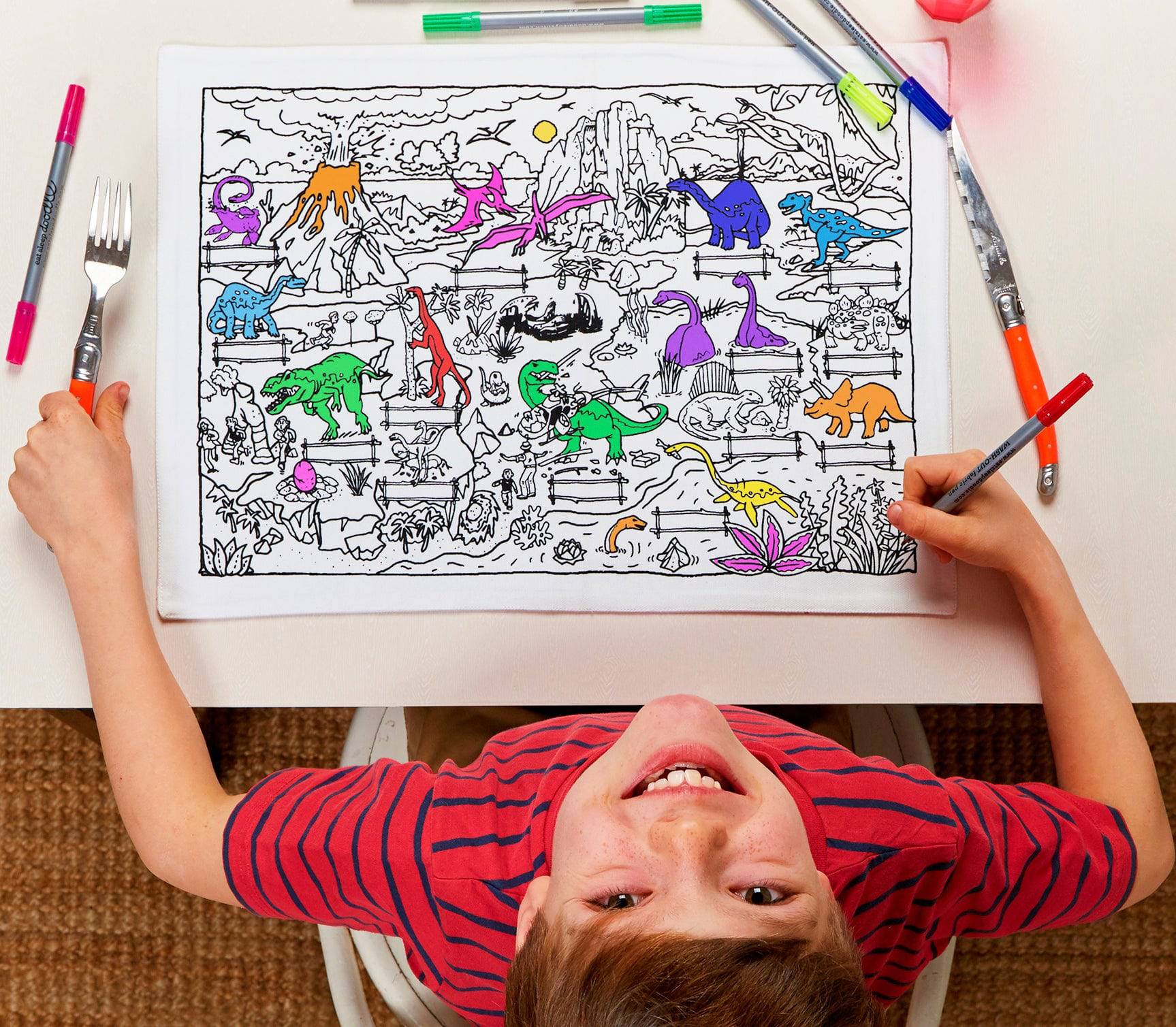 Eat Sleep Doodle's Dinosaur Placemat To Go & Colour In - Image 7
