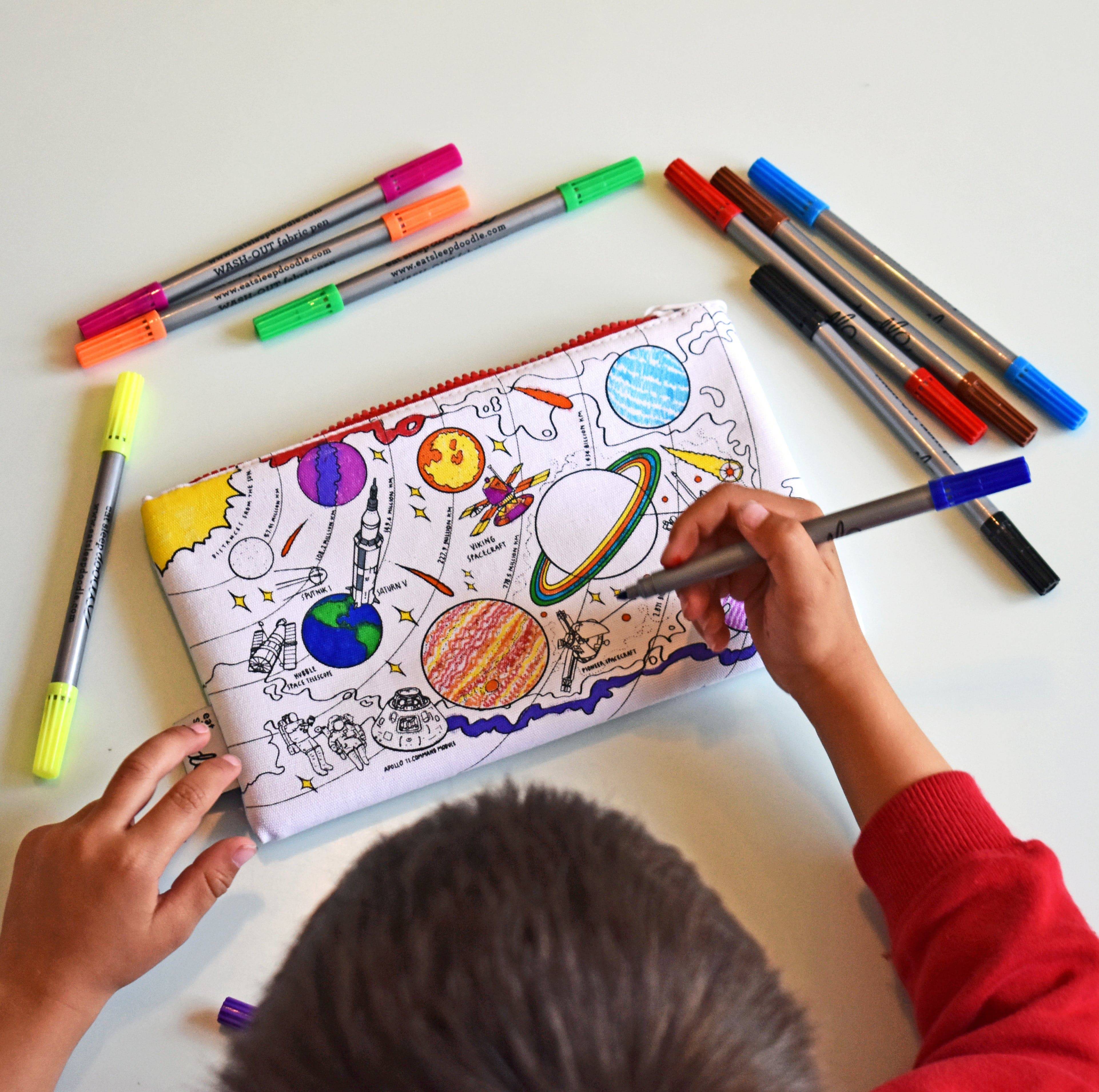 Eat Sleep Doodle's Space Explorer Colour In Pencil Case - Image 4