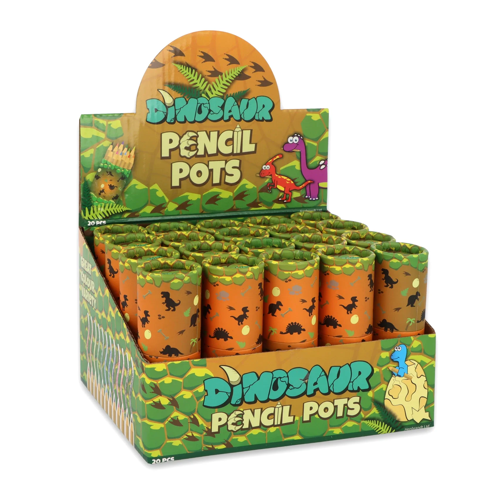 Eco-Friendly Mini Dinosaur Colouring Pencils Pack of 12 in Paper Tube - Image 4