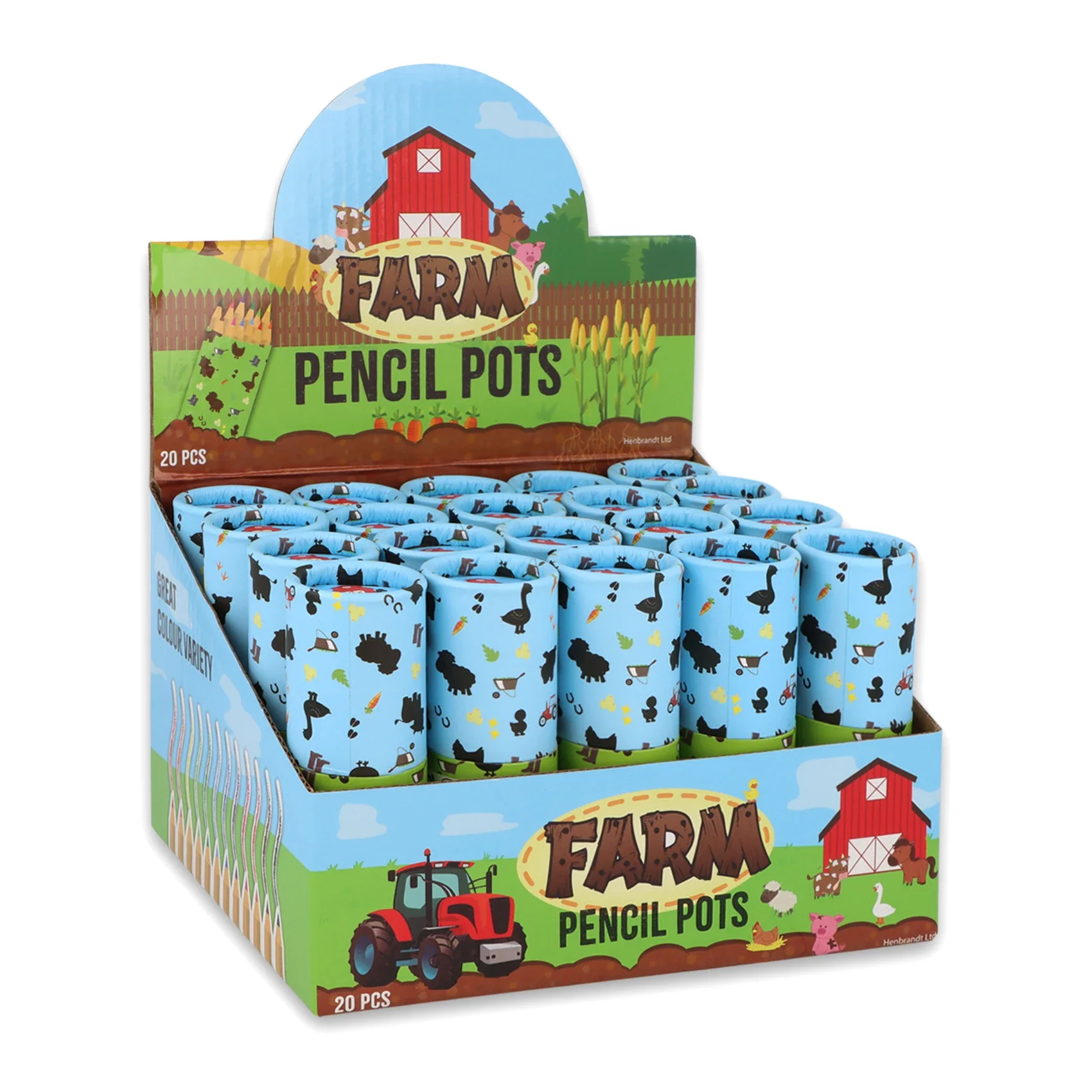 Eco-Friendly Mini Farm Colouring Pencils Pack of 12 in Paper Tube - Image 4