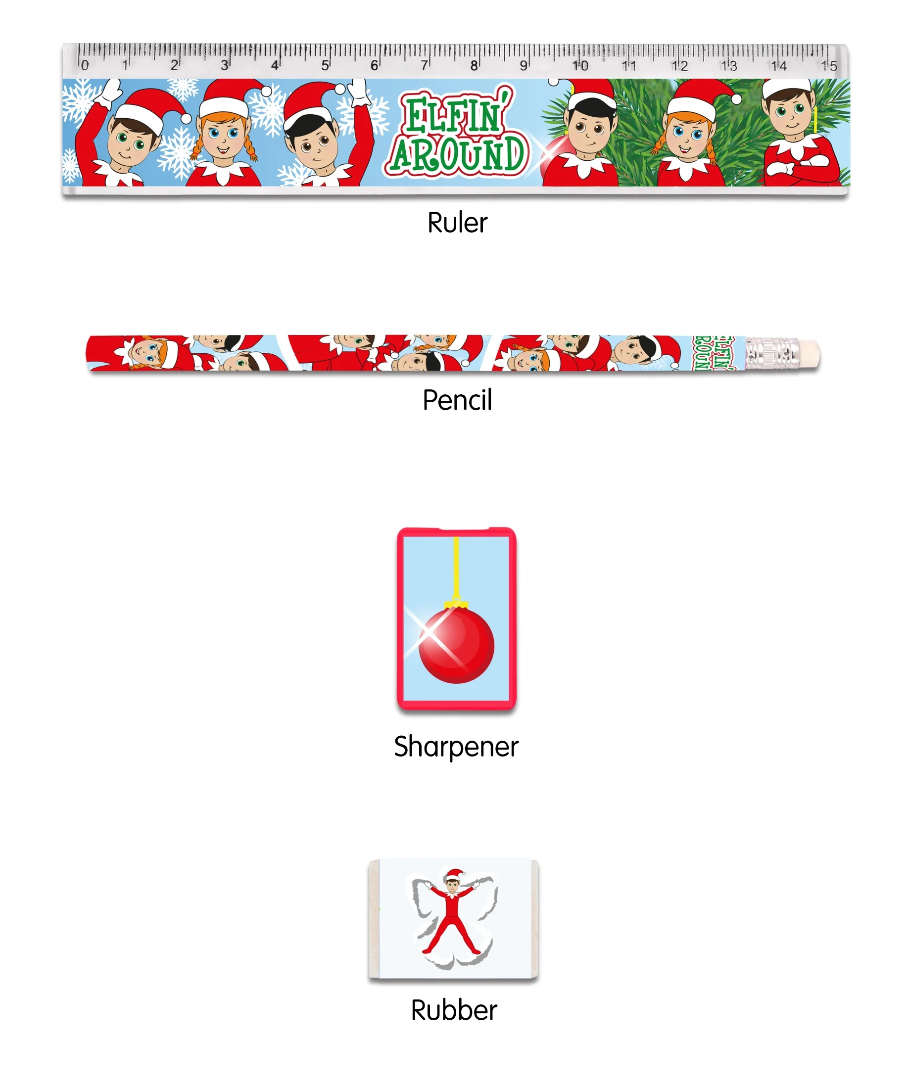 Elfin Around Four Piece Stationery Set