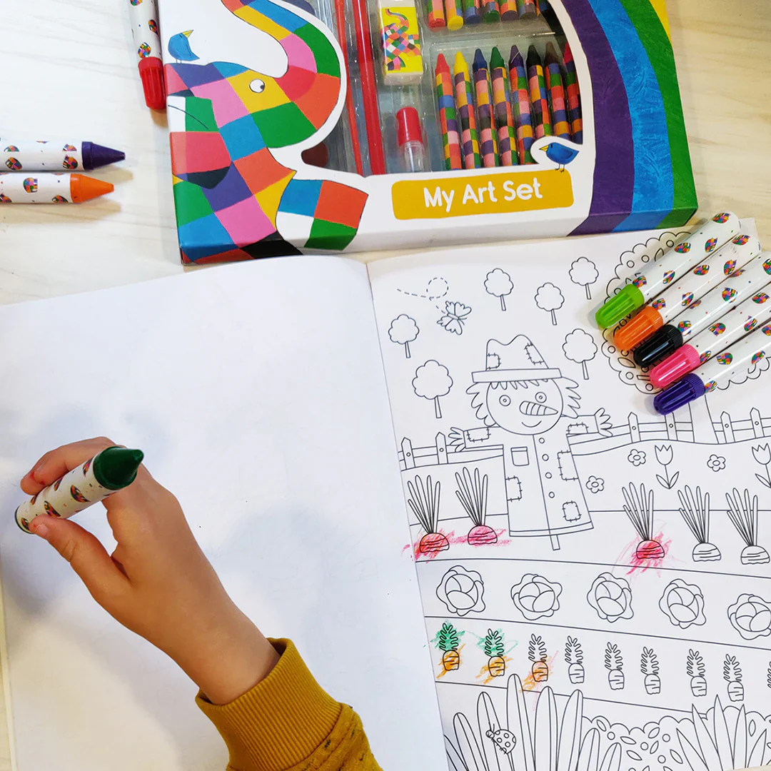 Elmer Children's 42 Piece Art Set - Includes Paints and Crayons - Image 5