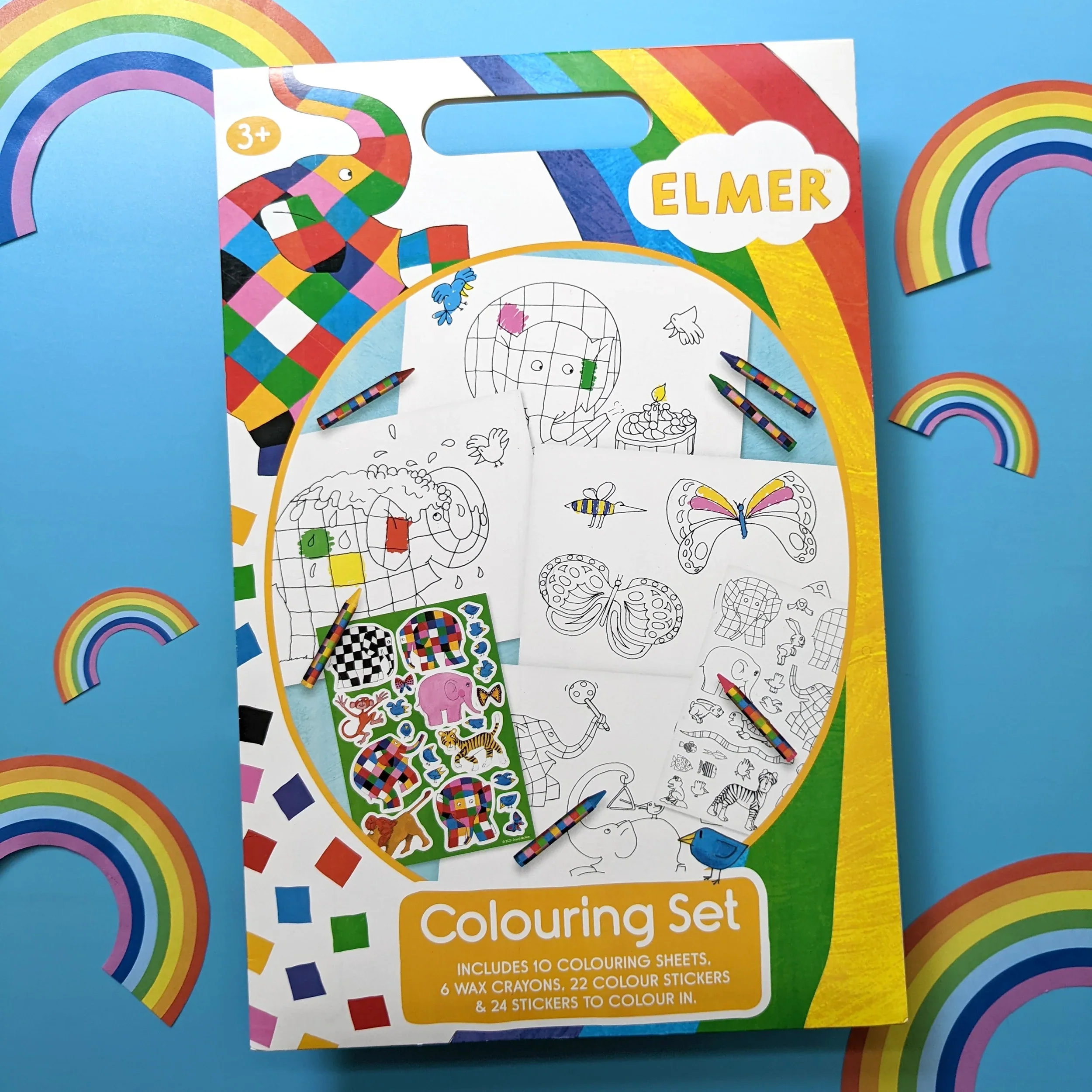 Elmer Children's Colouring Set - Includes Crayons and Stickers - Image 3