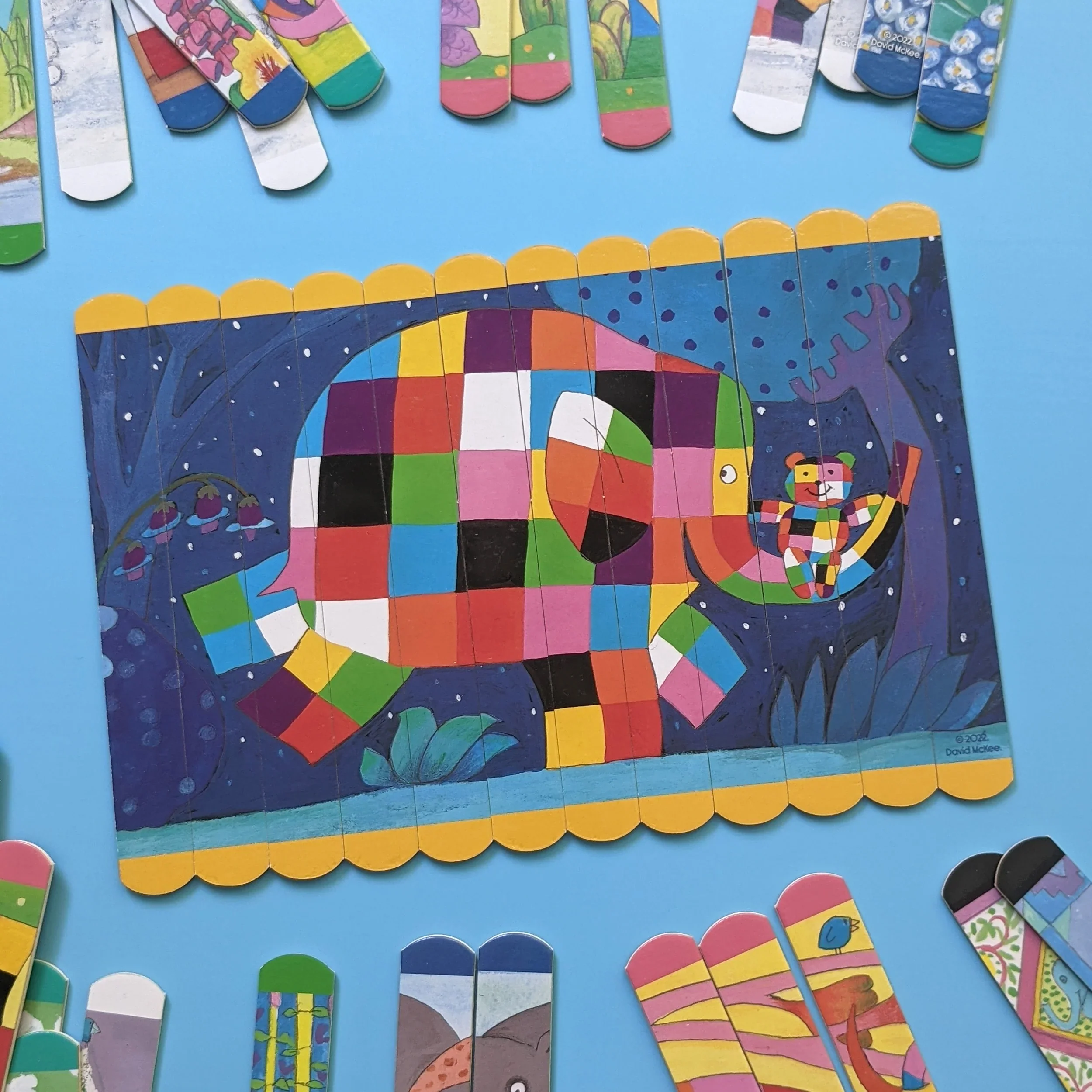 Elmer Lolly Stick Puzzle - Create 5 Double-Sided Puzzles - Image 5