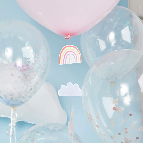 Enchanted Unicorn and Rainbow Hanging Party Decorations - 5 metres long - Image 3
