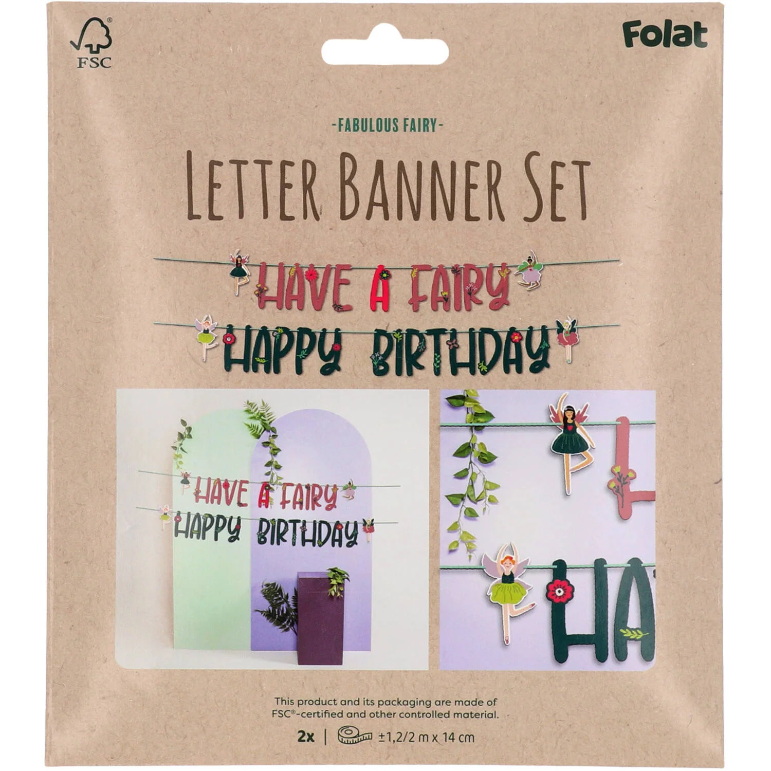Fabulous Fairy Birthday Party Banner Set (1.5 meters) - Image 3