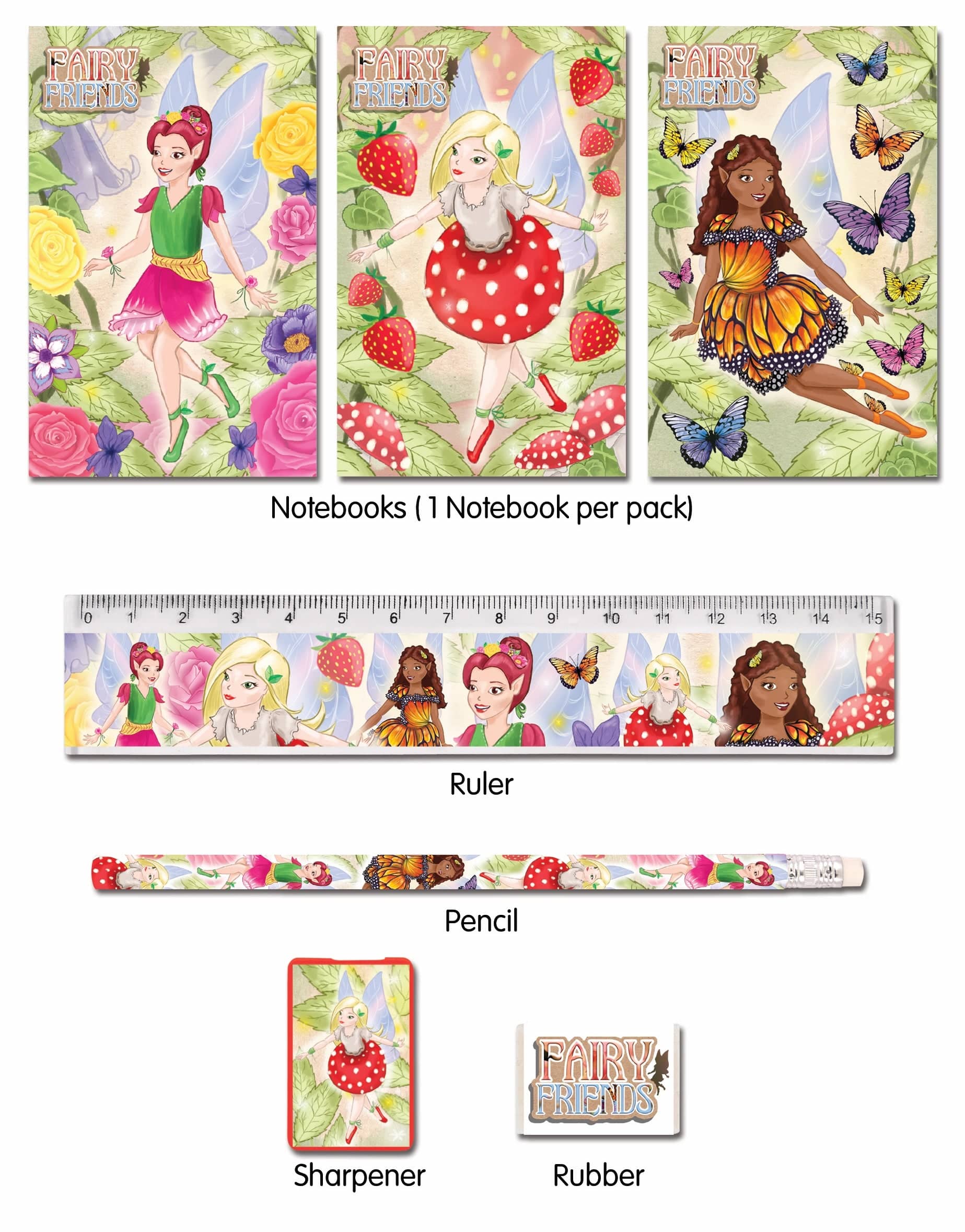 Fairies Five Piece Stationery Set