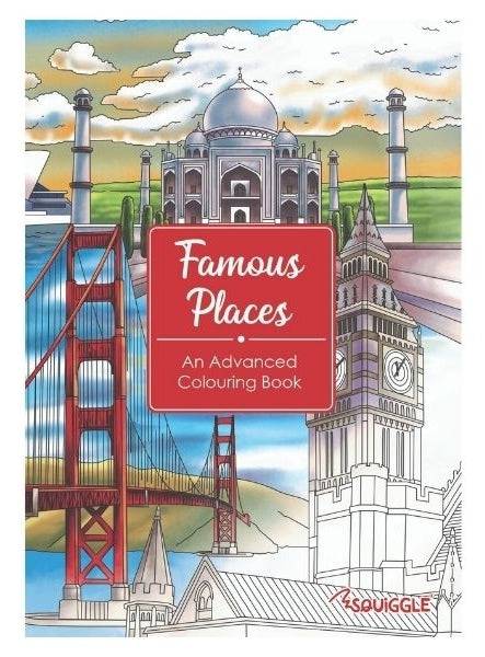 Famous Places An Advanced  Adult Colouring Book
