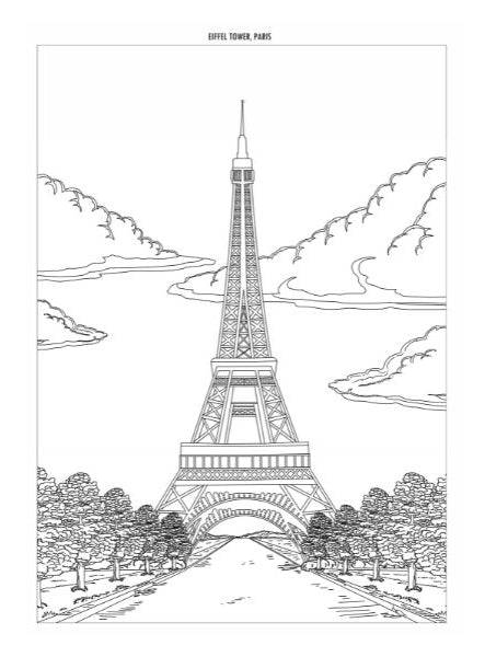 Famous Places An Advanced  Adult Colouring Book - Image 3