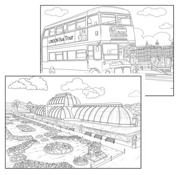 Famous Places London An Advanced Adult Colouring Book - Image 2