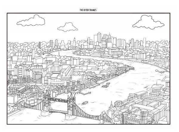 Famous Places London An Advanced Adult Colouring Book - Image 3