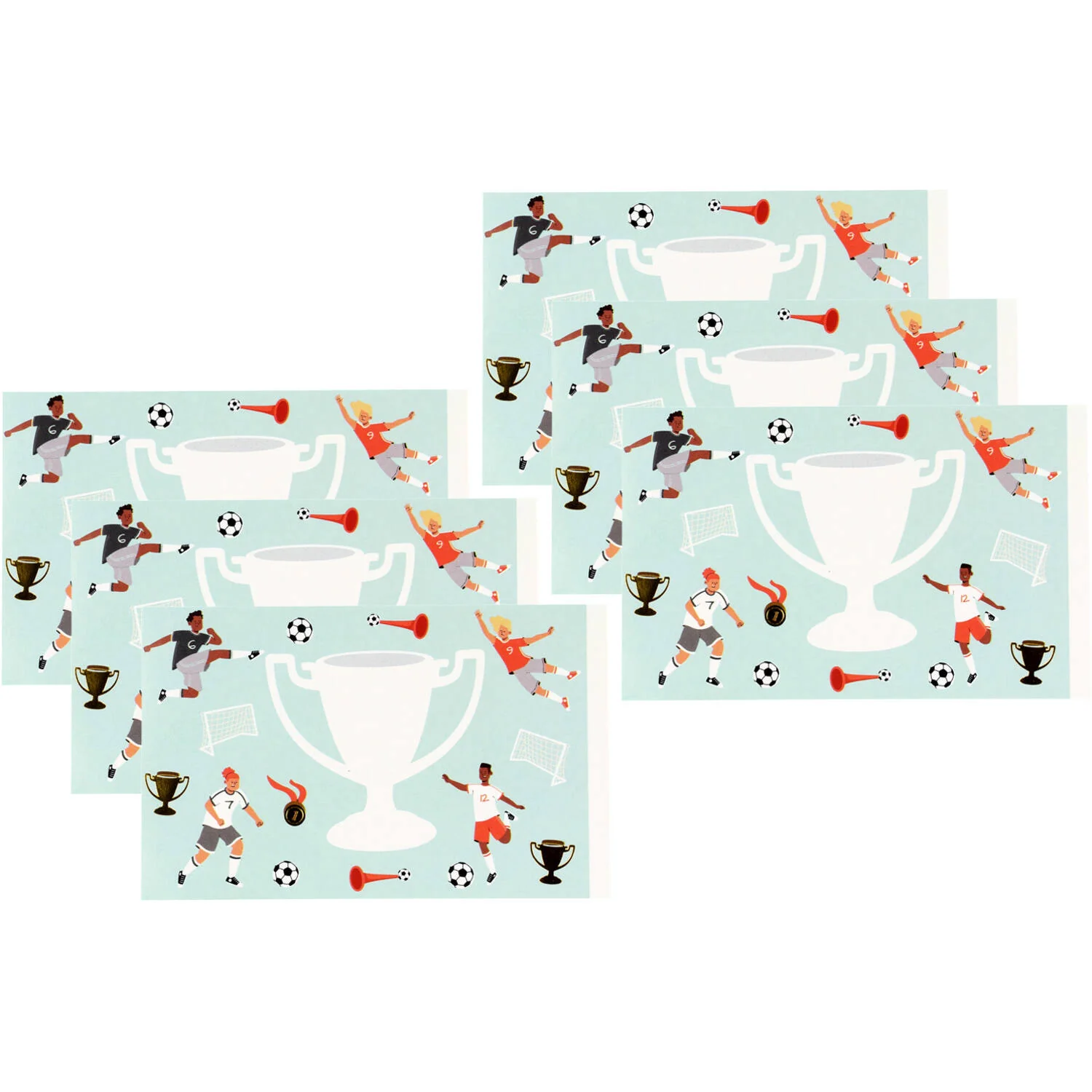 Fantastic Football Bubble Tub Party Name Stickers (6 pieces)(6 pieces)