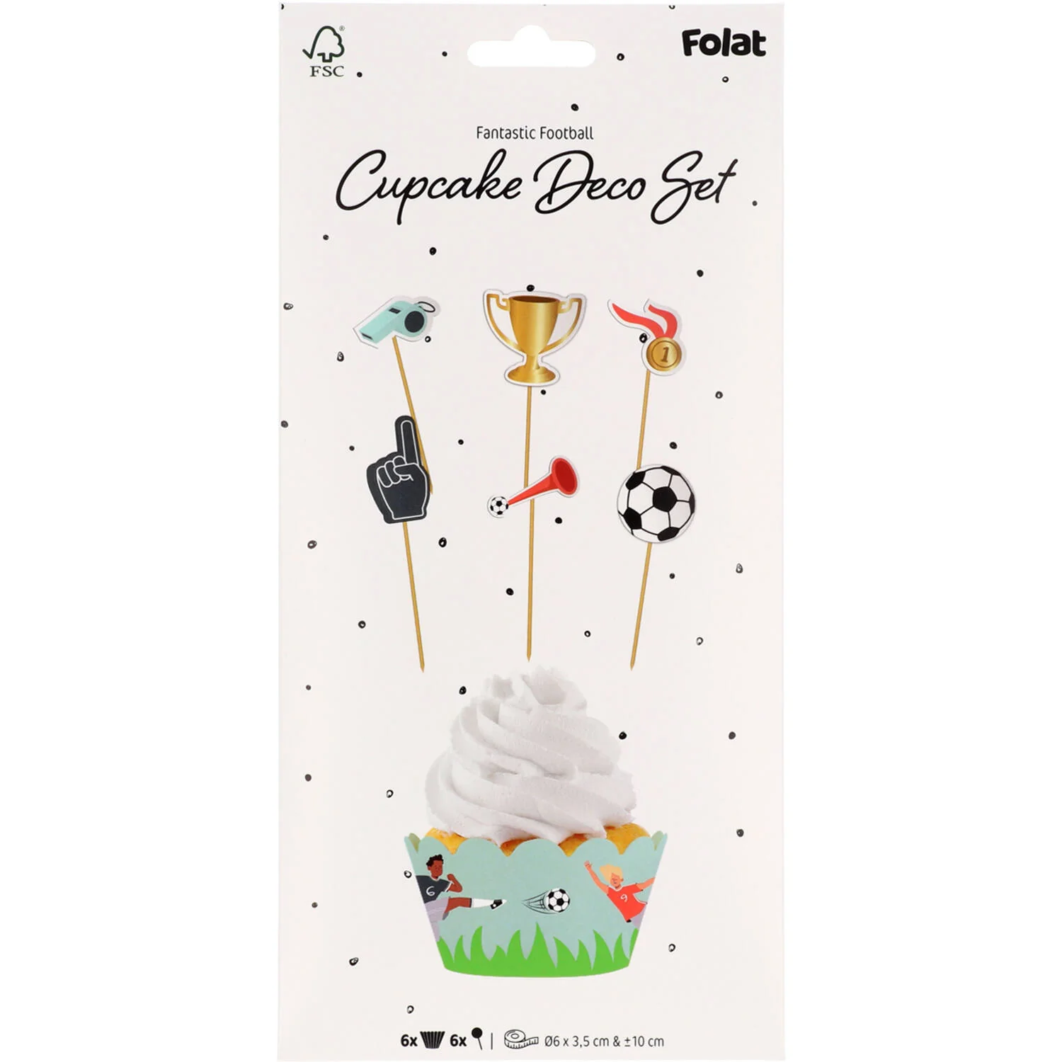 Fantastic Football Cupcake Topper Decoration Set - (6 sets) - Image 3