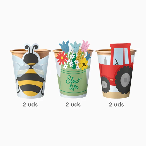 Farm Paper Cups 270 ml (Pack of 6) - Image 3